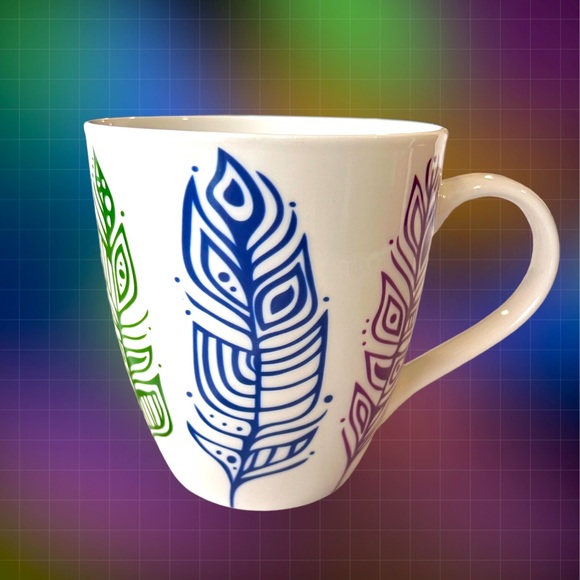 Patrick Hunter 16oz Mug ‘Pride Feathers’ from the Indigenous Collection by Cap - Picture 2 of 6